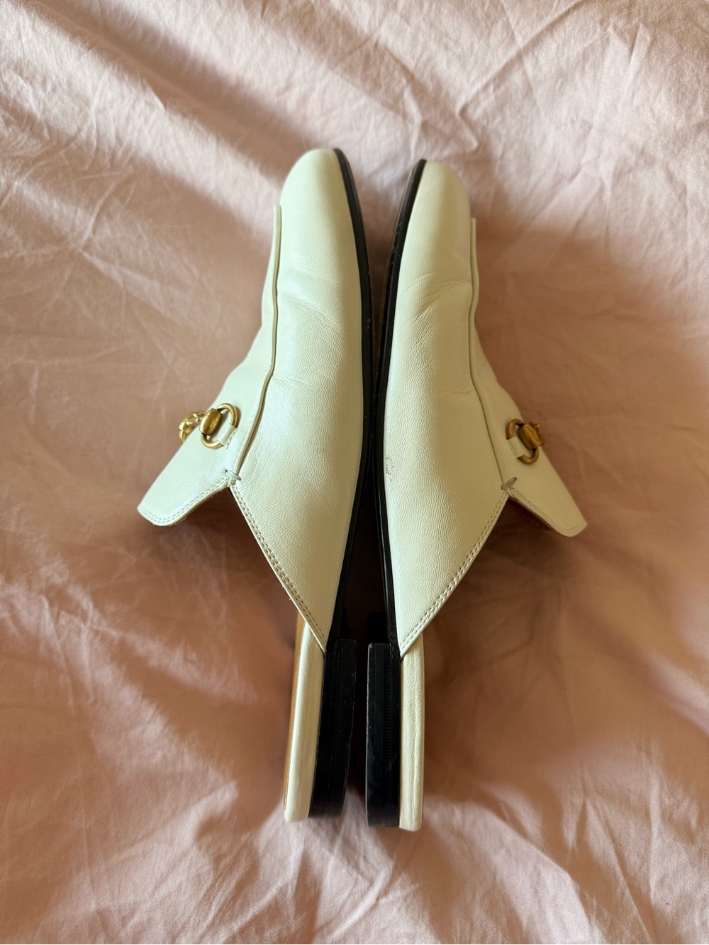 GUCCI Princetown Cream Leather Horsebit Mules EU 41 - Picture 3 of 5